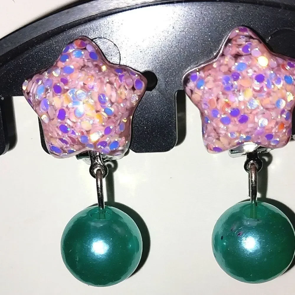 Star Beautiful Fashion Clip-on Kids Earrings